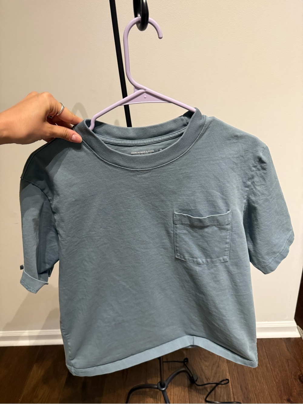 Abercrombie & Fitch Slate Blue Pocket Tee